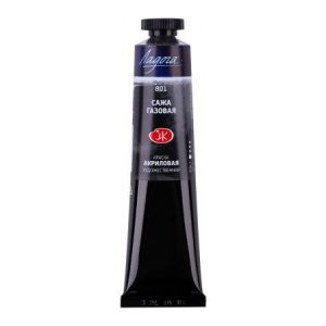 Farba akrylowa Ladoga 46ml, Czarna - Lamp Black
